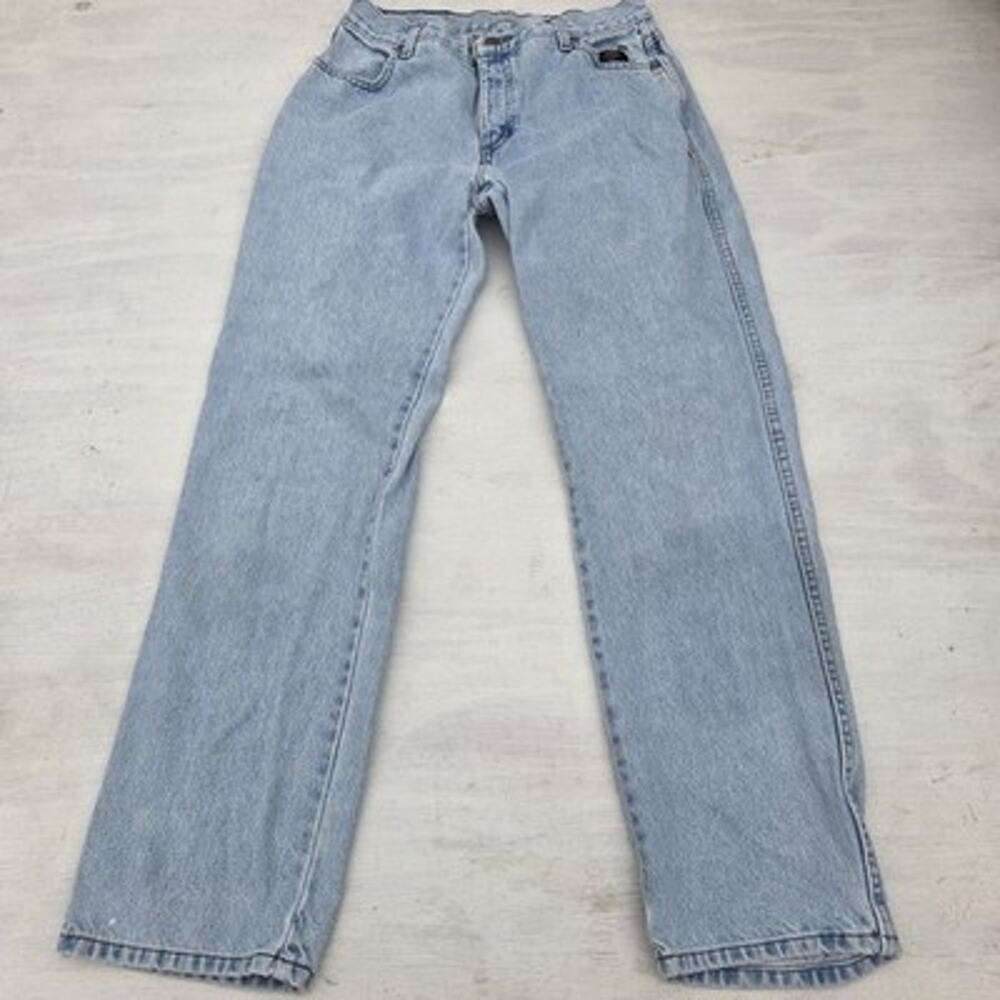 Harley-Davidson Women's Straight Denim Jeans Light Wash Size 10R Distressed